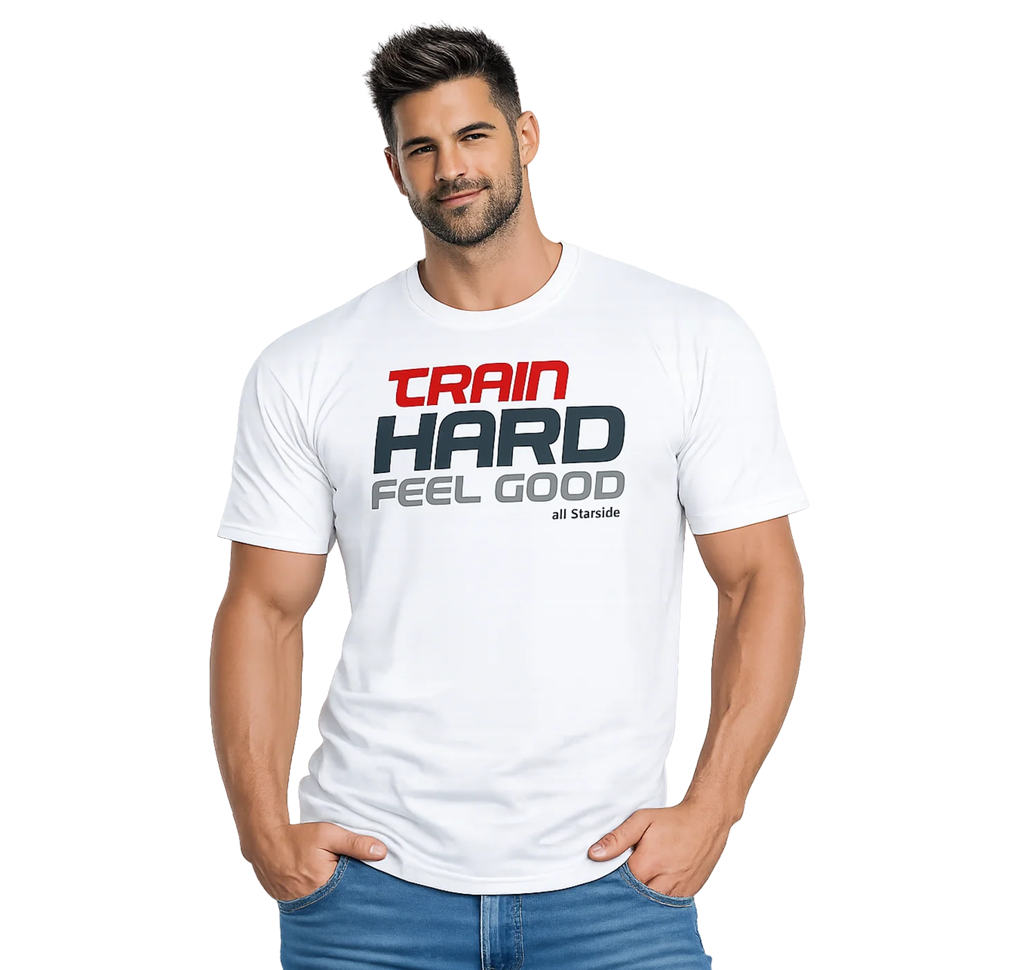 T-Shirt - TRAIN HARD FEEL GOOD