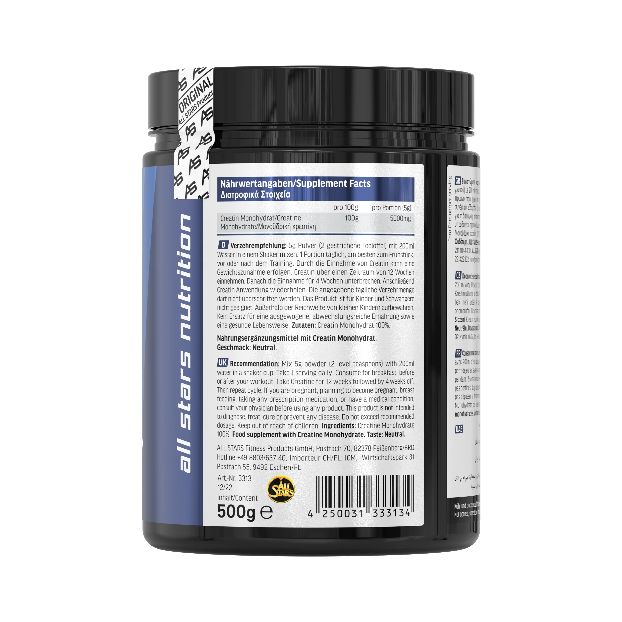 Creatin Monohydrat - 500g Dose - Image 4