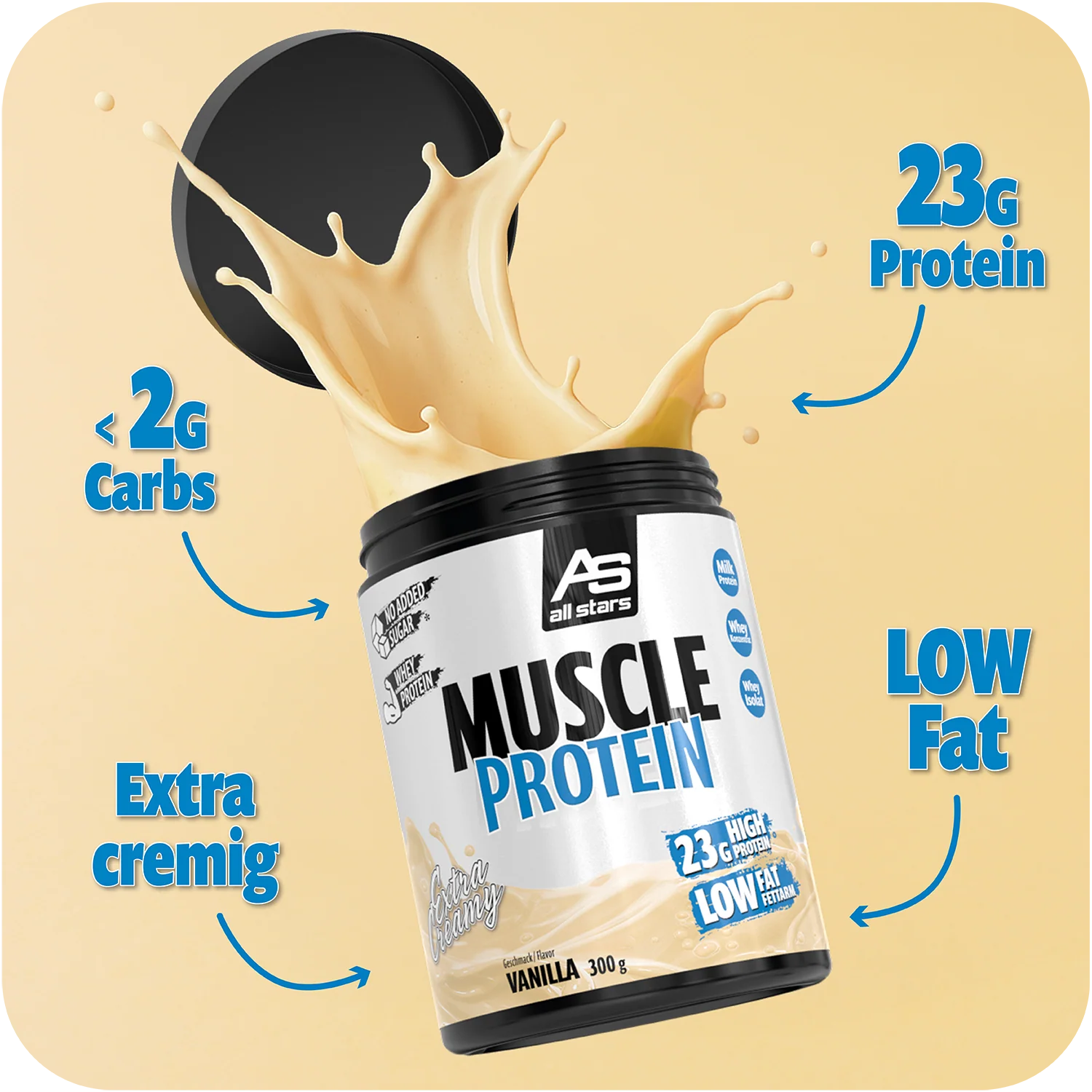Muscle Protein Pulver - 300g Dosen - Image 2